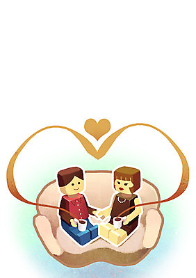 PSD 라이프스타일 여자 남자 여유 커피 백그라운드 일러스트 휴식 소파 장난감 피규어 하트 레고 국내일러스트 모양 감정 음료 컨셉 의자 사람 생활 미니어처 파일형식