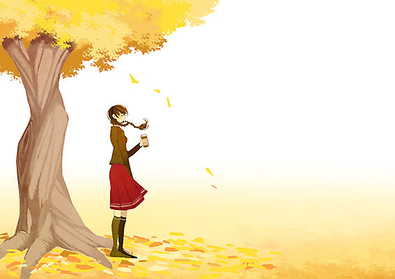 주간 전신 PSD 라이프스타일 계절 여자 여유 커피 음료 백그라운드 낙엽 일러스트 휴식 한명 서기 사람 성인 야외 가을 여자만 여자한명만 성인여자만 성인만 가을배경 국내일러스트 자연요소 1 감정 컨셉 잎 모션 생활 파일형식 가을_계절