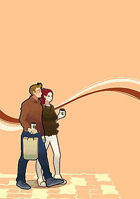 전신 PSD 라이프스타일 커플 여자 남자 여유 커피 음료 백그라운드 데이트 일러스트 사람 성인 두명 산책 종이컵 성인만 국내일러스트 감정 관계 휴식 생활 컵 일회용 파일형식