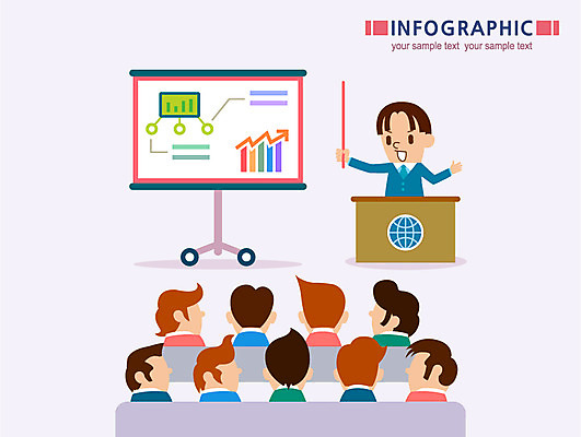 남자 컬러 일러스트 비즈니스 통계 사람 여러명 컬러풀 자료 인포그래픽 비즈니스맨 발표 프레젠테이션 남자만 국내일러스트 AI파일 다수 직장인 파일형식 벡터