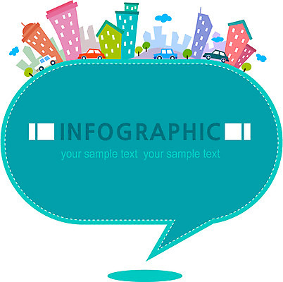 구름 영어 컬러 하늘색 말풍선 일러스트 자동차 프레임 사람없음 건물 컬러풀 자료 인포그래픽 도시 국내일러스트 AI파일 자연요소 문자 건축물 육상교통 파란색 파일형식 벡터