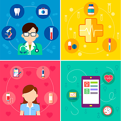 여자 남자 컬러 일러스트 의학 세포 현미경 주사기 사람 두명 노트북 스마트폰 컬러풀 알약 간호사 의사 플랫 치아 구급상자 약병 링거 비커 십자 서류판 얼굴없음 국내일러스트 AI파일 의료기기 실험기구 전자제품 핸드폰 스마트기기 약 사무용품 의료진 의료용품 소화기관 병_담는 파일형식 벡터