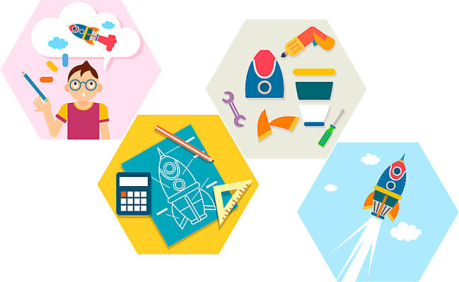 구름 남자 컬러 과학 일러스트 상상 설계 자 한명 사람 컬러풀 계산기 공구 플랫 부속품 발사 우주선 과정 발명 남자만 남자한명만 국내일러스트 AI파일 자연요소 1 컨셉 문구용품 우주 장비 도구 오브젝트 파일형식 벡터