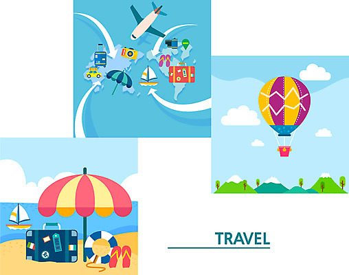 구름 바다 컬러 여행 일러스트 자동차 하늘 비행기 사람없음 여름휴가 바캉스 컬러풀 카메라 여행가방 열기구 파라솔 플랫 캐비닛 선박 국내일러스트 AI파일 자연요소 육상교통 수상교통 가방 항공교통 휴가 대중교통 전자제품 사물함 파일형식 벡터 여름_계절