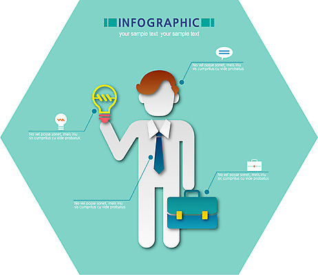 컬러 하늘색 말풍선 서류가방 일러스트 비즈니스 전구 통계 넥타이 사람모양 사람없음 컬러풀 자료 인포그래픽 비즈니스맨 국내일러스트 AI파일 모양 잡화 남자 가방 파란색 직장인 파일형식 벡터