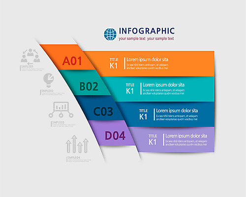 알파벳 영어 컬러 일러스트 비즈니스 통계 사람없음 컬러풀 숫자 자료 인포그래픽 서류판 국내일러스트 AI파일 문자 사무용품 파일형식 벡터