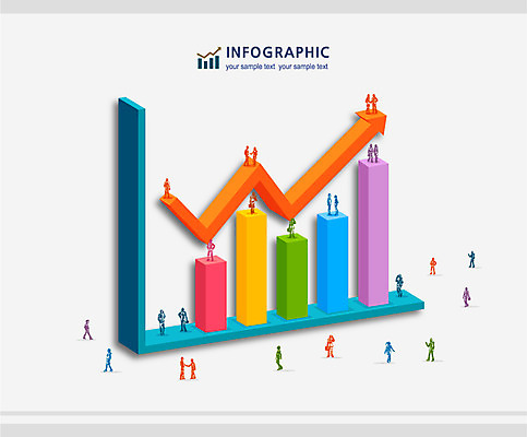 화살표 컬러 일러스트 비즈니스 통계 그래프 사람모양 사람없음 컬러풀 자료 인포그래픽 주식 막대그래프 서류판 국내일러스트 AI파일 모양 금융 사무용품 파일형식 벡터
