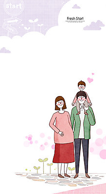 전신 PSD 여자 남자 어린이 일러스트 가족 새출발 새로움 사랑 서기 사람 성인 세명 화목 임산부 목말 국내일러스트 감정 컨셉 관계 모션 임신 출발 파일형식