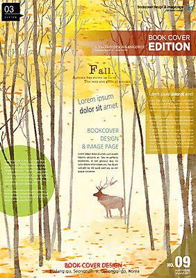 PSD 나무 동물 템플릿 편집 한마리 표지디자인 북디자인 계절 표지 포스터 리플렛 백그라운드 단풍 북커버 사슴 팜플렛 사람없음 가을 잡지 표지샘플 이미지템플릿 식물 1 잎 포유류 간행물 파일형식
