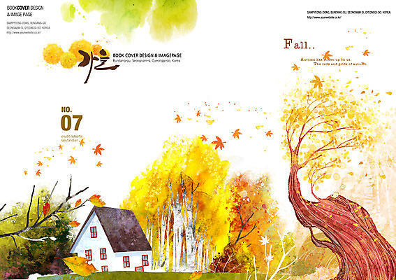 PSD 템플릿 편집 표지디자인 북디자인 계절 표지 리플렛 백그라운드 단풍 북커버 단풍나무 나뭇잎 주택 팜플렛 사람없음 가을 잡지 표지샘플 이미지템플릿 나무 잎 건물 간행물 파일형식