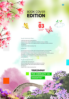 PSD 나무 템플릿 편집 표지디자인 북디자인 계절 표지 꽃 포스터 리플렛 나비 백그라운드 북커버 자연 팜플렛 사람없음 봄 잡지 표지샘플 이미지템플릿 식물 곤충 간행물 생태계 파일형식