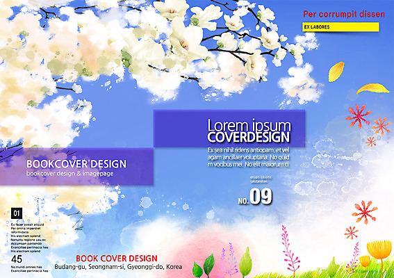 PSD 나무 구름 템플릿 편집 표지디자인 북디자인 계절 표지 꽃 리플렛 백그라운드 북커버 자연 하늘 나뭇잎 팜플렛 사람없음 봄 잡지 표지샘플 이미지템플릿 자연요소 식물 잎 간행물 생태계 파일형식