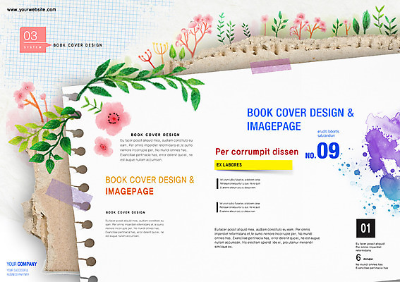 PSD 템플릿 편집 표지디자인 북디자인 계절 표지 리플렛 백그라운드 북커버 나뭇잎 팜플렛 사람없음 공책 봄 잡지 표지샘플 이미지템플릿 잎 문구용품 간행물 파일형식