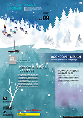 PSD 나무 템플릿 편집 표지디자인 북디자인 계절 표지 포스터 리플렛 백그라운드 겨울 북커버 주택 팜플렛 사람없음 강 얼음 나뭇가지 눈 잡지 표지샘플 이미지템플릿 자연요소 식물 날씨 건물 간행물 파일형식
