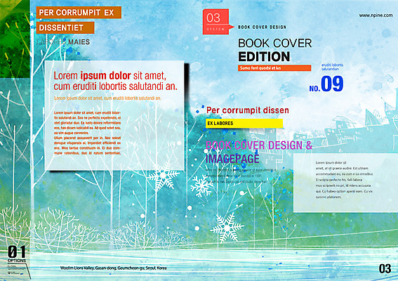 PSD 나무 템플릿 편집 표지디자인 북디자인 계절 표지 리플렛 백그라운드 겨울 북커버 팜플렛 사람없음 강 눈 잡지 표지샘플 이미지템플릿 자연요소 식물 날씨 간행물 파일형식