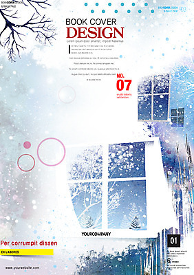 PSD 나무 템플릿 편집 표지디자인 북디자인 계절 표지 포스터 리플렛 백그라운드 겨울 북커버 창문 거리 팜플렛 사람없음 눈 잡지 표지샘플 이미지템플릿 자연요소 식물 날씨 간행물 파일형식