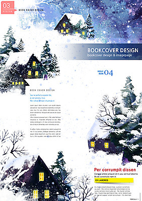 PSD 나무 템플릿 편집 표지디자인 북디자인 계절 표지 포스터 리플렛 백그라운드 겨울 북커버 팜플렛 사람없음 눈 잡지 오두막 표지샘플 이미지템플릿 자연요소 식물 날씨 간행물 파일형식