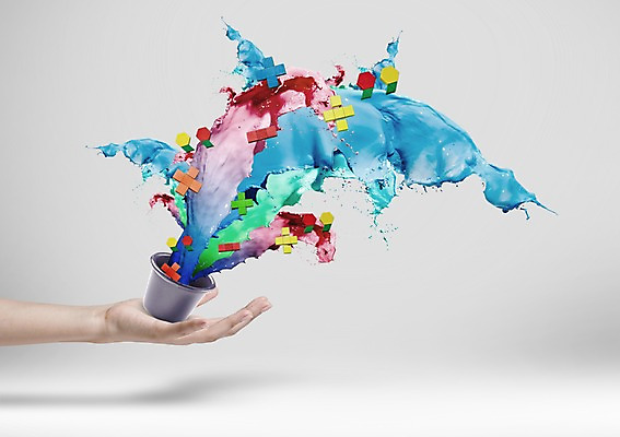 PSD 편집 편집이미지 손 기호 한명 신체부위 페인트 물감 화려 덧셈 뺄셈 튀는물 이미지편집 문자 1 컨셉 사람 미술도구 수학 액체표현 스플래쉬 파일형식