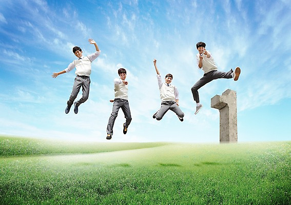 전신 PSD 구름 편집 편집이미지 1 학생 교육 남자 교복 남학생 모션 청소년 하늘 서기 사람 동양인 초원 여러명 10대 숫자 점프 한국인 우승 청소년교육 성적 남자만 십대만 십대남자만 이미지편집 자연요소 문자 옷 다수 인종 최고 파일형식