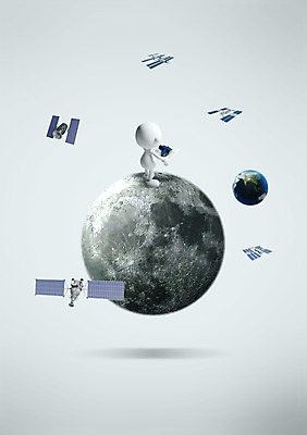 PSD 편집 편집이미지 캐릭터 지구 과학 사람모양 사람없음 우주 인공위성 첨단과학 우주과학 이미지편집 모양 통신 파일형식