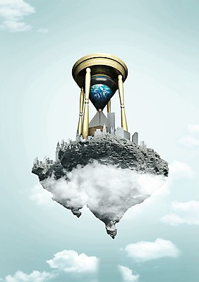 PSD 구름 편집 편집이미지 비즈니스 하늘 빌딩 사람없음 글로벌 글로벌비즈니스 돌_바위 바위 시간 모래시계 이미지편집 자연요소 모래 시계 건물 파일형식