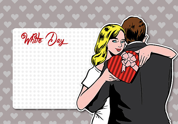 서양인 외국인 커플 여자 기념일 남자 행복 백그라운드 프로포즈 일러스트 포옹 화이트데이 프레임 선물 사람 이벤트 성인 두명 하트 축하 팝아트 성인만 국내일러스트 AI파일 모양 감정 컨셉 관계 안기 데이이벤트 인종 그림 파일형식 벡터