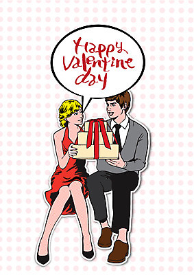 전신 서양인 외국인 커플 여자 기념일 남자 행복 백그라운드 말풍선 일러스트 프레임 발렌타인데이 선물 사람 앉기 이벤트 성인 두명 선물상자 축하 팝아트 성인만 국내일러스트 AI파일 감정 컨셉 관계 모션 데이이벤트 인종 상자 그림 파일형식 벡터