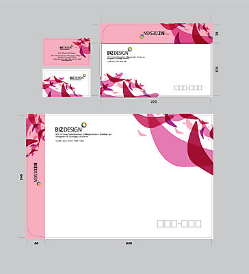 템플릿 문양 분홍색 컬러 무늬 곡선 명함 명함템플릿 봉투 서류봉투 편지봉투 사람없음 세트 패키지 봉투템플릿 우편봉투 비즈디자인 이미지템플릿 AI파일 선 편지 우편물 파일형식 벡터