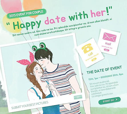 PSD 템플릿 커플 여자 기념일 남자 웹템플릿 데이트 이벤트페이지 사랑 사람 이벤트 성인 두명 풍선 기념사진 성인만 이미지템플릿 감정 관계 페이지 파일형식