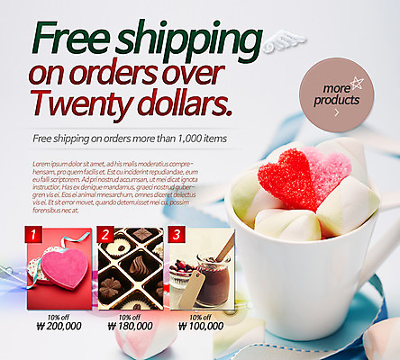 PSD 템플릿 기념일 웹템플릿 이벤트페이지 사탕 선물 사랑 이벤트 사람없음 초콜릿 하트 마시멜로우 이미지템플릿 모양 감정 디저트 페이지 파일형식