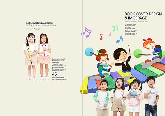 PSD 서양인 외국인 백인 템플릿 편집 표지디자인 북디자인 출판디자인 여자 어린이교육 교육 표지 남자 어린이 악기 음악 백그라운드 연주 북커버 음표 서기 웃음 들기 사람 동양인 소녀 소년 팜플렛 여러명 한국인 탬버린 지휘봉 실로폰 지휘 리코더 캐스터네츠 어린이만 이미지템플릿 기호 다수 모션 문화예술 타악기 표정 인종 목관악기 파일형식