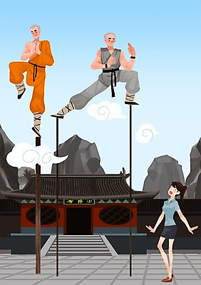 주간 PSD 여자 남자 고건축 일러스트 하늘 중국문화 사람 성인 야외 세명 중국 돌_바위 바위 무도 전통의상 즐거움 전통체험 중국전통 중국여행 소림무술 소림사 성인만 국내일러스트 자연요소 동양문화 전통 건축물 감정 아시아 스포츠 외국문화 해외여행 체험 파일형식