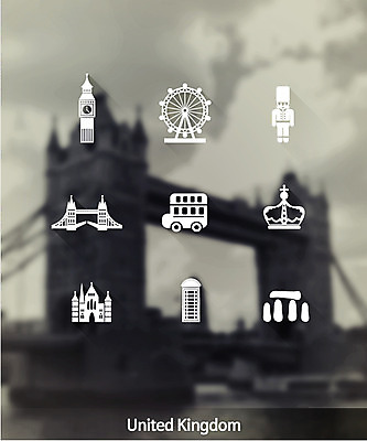 아이콘 해외 나라 백그라운드 왕관 영국 사람없음 관광지 세트 픽토그램 세계 문화재 병정 빅벤 이층버스 랜드마크 런던브릿지 런던아이 솔즈베리 스톤헨지 2D아이콘 AI파일 유럽 여행 버스 다리_건축물 시계탑 런던 파일형식 벡터