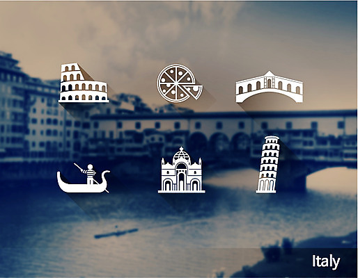 아이콘 해외 나라 사람모양 사람없음 관광지 세트 픽토그램 세계 이탈리아 문화재 곤돌라 노 피사의사탑 콜로세움 랜드마크 리알토다리 산마르코대성당 선박 2D아이콘 AI파일 모양 유럽 여행 수상교통 성당 세계문화유산 로마 파일형식 벡터