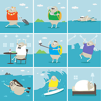 동물 구름 캐릭터 바다 동물캐릭터 여행 지도 가방 일러스트 모션 탁자 하늘 나비넥타이 어류 앉기 사람없음 스마트폰 세트 선글라스 캐리어 수영 식사 침대 춤 잠 양 서핑 수면 셀프카메라 잠수 클럽 양캐릭터 꽃목걸이 셀카봉 일러캐릭터 AI파일 자연요소 잡화 꽃 안경 가구 목걸이 포유류 넥타이 문화예술 물 핸드폰 스마트기기 여행가방 사진촬영 수중동물 수상스포츠 파일형식 벡터