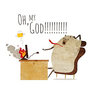 PSD 동물 캐릭터 한마리 동물캐릭터 의자 일러스트 탁자 불 넥타이 사람없음 놀람 양 연기 폭발 파일 열정 양캐릭터 일러캐릭터 자연요소 1 잡화 감정 가구 포유류 표정 파일형식