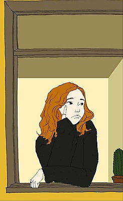 PSD 식물 라이프스타일 여자 화분 일러스트 창문 선인장 실내 한명 사람 상반신 성인 턱괴기 만화 지루함 창가 아트툰 여자만 여자한명만 성인여자만 성인만 국내일러스트 1 감정 모션 내부 생활 그림 파일형식