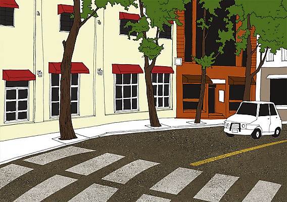 주간 PSD 나무 식물 라이프스타일 백그라운드 일러스트 자동차 거리 사람없음 야외 건물 도시 횡단보도 만화 가로수 아트툰 국내일러스트 자연요소 건축물 육상교통 생활 보행로 그림 파일형식