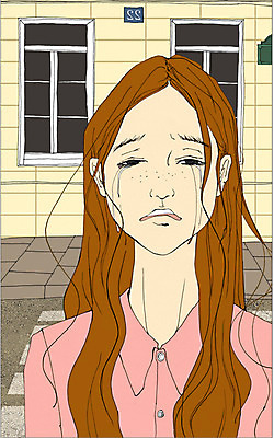 주간 PSD 라이프스타일 여자 감정 일러스트 거리 한명 사람 성인 야외 슬픔 울음 만화 아트툰 여자만 여자한명만 성인여자만 성인만 국내일러스트 자연요소 1 표정 생활 그림 파일형식