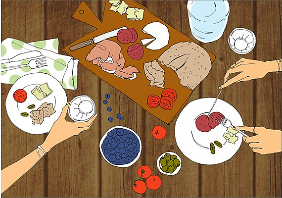 PSD 라이프스타일 접시 손 여자 음식 포크 과일 일러스트 방울토마토 치즈 도마 사람 성인 두명 신체부위 컵 친구 식사 저녁식사 칼 만화 천 올리브 햄 블루베리 아트툰 성인만 국내일러스트 식기 열매 토마토 관계 주방용품 유제품 육류 생활 직물 그림 파일형식