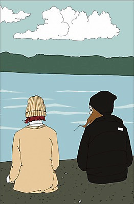 주간 PSD 구름 라이프스타일 여자 여유 바다 일러스트 휴식 산 사람 성인 야외 두명 만화 아트툰 여자만 성인여자만 성인만 국내일러스트 자연요소 감정 컨셉 생활 그림 파일형식