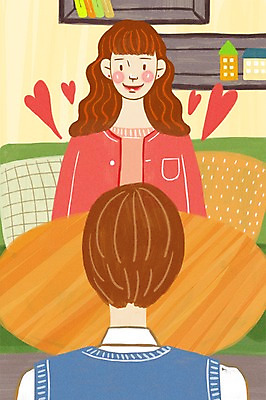 PSD 여자 남자 행복 액자 쿠션 데이트 일러스트 실내 사랑 사람 성인 두명 소파 카페 수줍음 소개팅 성인만 국내일러스트 감정 의자 내부 상점 파일형식