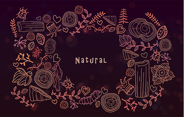 PSD 나무 식물 동물 디자인 계절 꽃 곤충 백그라운드 패턴 일러스트 자연 풍경 사람없음 봄 신비 애벌레 나무토막 나무밑둥 복잡 국내일러스트 컨셉 무늬 벌레 생태계 파일형식