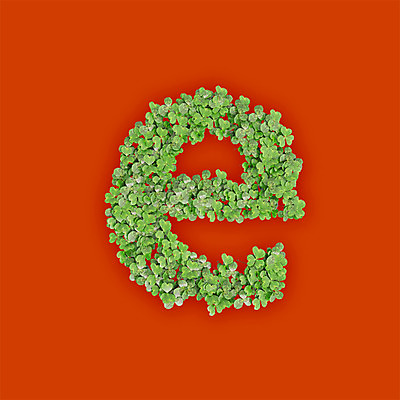 PSD 식물 편집이미지 문자 알파벳 영어 텍스트 타이포그라피 사람없음 초록색 3D 새싹 주황색 풀 E 클로버 소문자 편집3D 컬러 디지털합성 파일형식