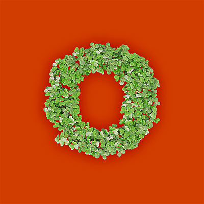PSD 식물 편집이미지 문자 알파벳 영어 텍스트 타이포그라피 사람없음 초록색 3D 새싹 주황색 풀 오 클로버 소문자 O 편집3D 컬러 디지털합성 파일형식