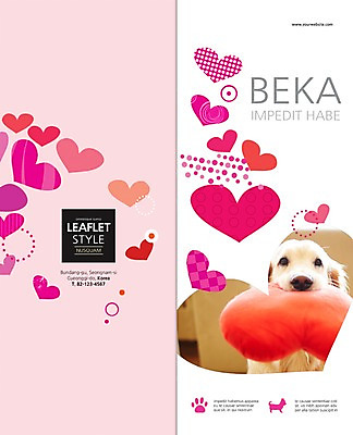 PSD 동물 템플릿 편집 한마리 표지디자인 북디자인 출판디자인 표지 리플렛 백그라운드 쿠션 2단접지 북커버 팜플렛 사람없음 반려동물 하트 개 리트리버 강아지 반려 이미지템플릿 모양 1 포유류 파일형식