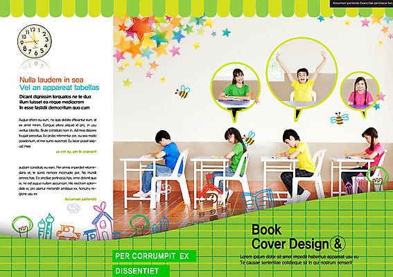 PSD 외국인 템플릿 편집 표지디자인 북디자인 여자 교육 남자 어린이 리플렛 북커버 의자 교실 사람 동양인 팜플렛 여러명 잡지 책상 어린이만 이미지템플릿 가구 다수 학교 인종 간행물 파일형식