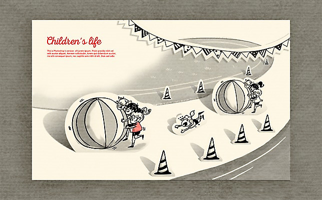 PSD 어린이라이프 어린이 일러스트 사람 소녀 소년 여러명 달리기 경쟁 운동장 페이퍼아트 트랙 체육대회 공굴리기 굴리기 어린이만 국내일러스트 라이프스타일 여자 남자 다수 컨셉 스포츠시설 모션 공간 체육 대회 파일형식