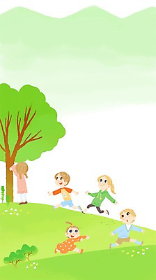 주간 PSD 나무 식물 공원 여자 남자 어린이 일러스트 놀이 함께함 사람 잔디 여러명 야외 전통놀이 즐거움 숨바꼭질 천진난만 어린이만 국내일러스트 자연요소 전통 공공시설 감정 다수 컨셉 파일형식