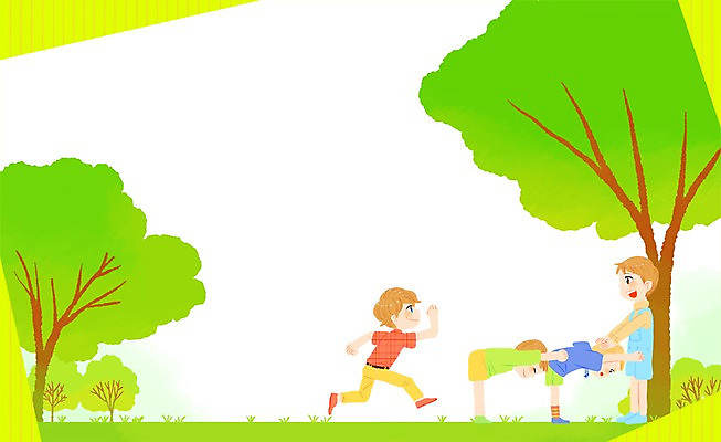 주간 PSD 나무 식물 공원 여자 남자 어린이 일러스트 놀이 함께함 사람 잔디 여러명 야외 즐거움 말뚝박기 천진난만 어린이만 국내일러스트 자연요소 공공시설 감정 다수 컨셉 전통놀이 파일형식